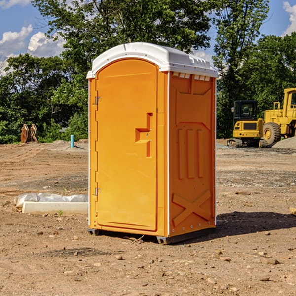 how often are the portable restrooms cleaned and serviced during a rental period in Elbert County GA